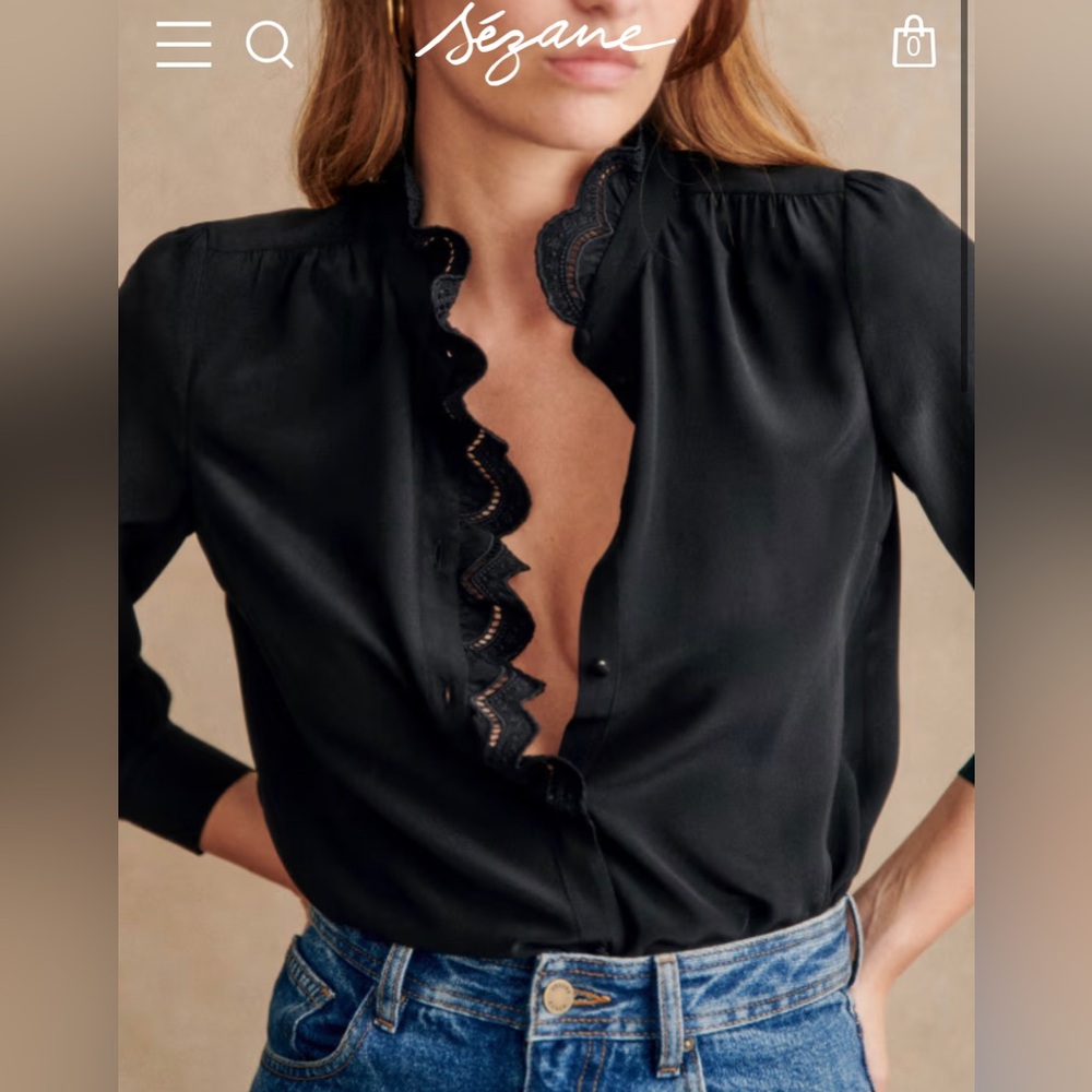Sézane Chlo blouse size 36 (US 4)